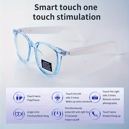 Smart Glasses Photochromic Bluetooth Audio Eyewear with Magnetic Charging and Four Frame Color Options