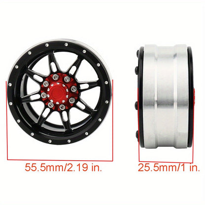 1.9" Beadlock Wheel Rims for RC Crawler 4pcs with the Listed Color, Size or Set Options for Everyday Use