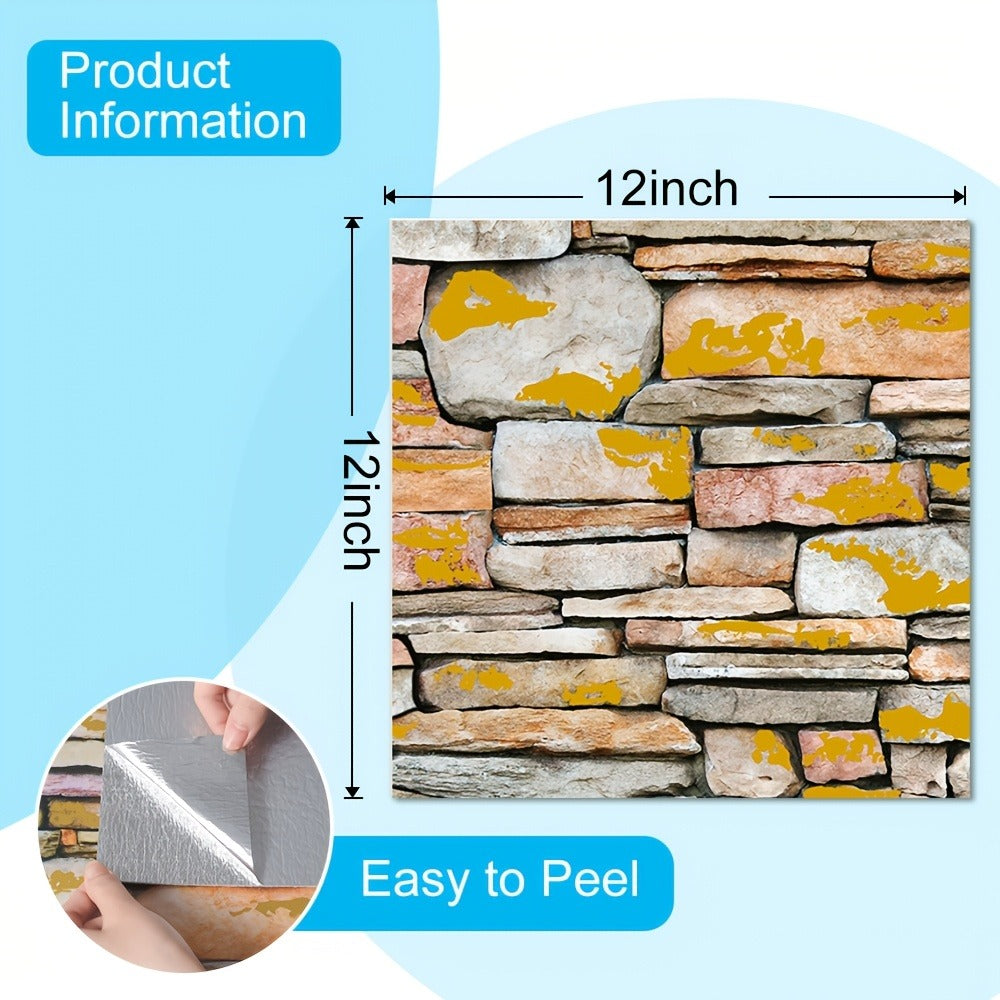 Marble Floor & Wall Decals 40-Pack Self-Adhesive Waterproof Removable Vinyl Sheets – Luxury Marble Pattern Tile Stickers for Bathroom