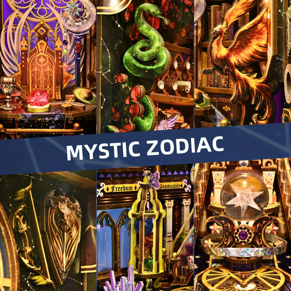 3D Wooden Zodiac Puzzle Kit, 12 Astrological Signs Constellation Model, DIY Wood Craft for Home & Office Decor