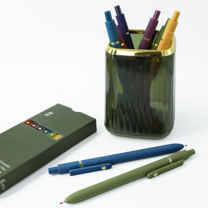 Gel Pen Set 25-Pack – 5 Multicolor Pens + 20 Black Refills 0.5mm Fine Point Quick-Drying Smooth Writing No Feather Ink for Office School