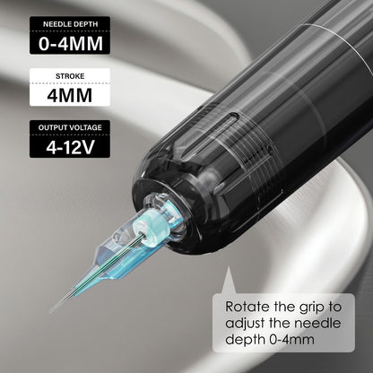 Wireless Rotary Tattoo Machine Neebol Cordless Pen, 6- Battery Life, Portable Design, Cartridge Compatible