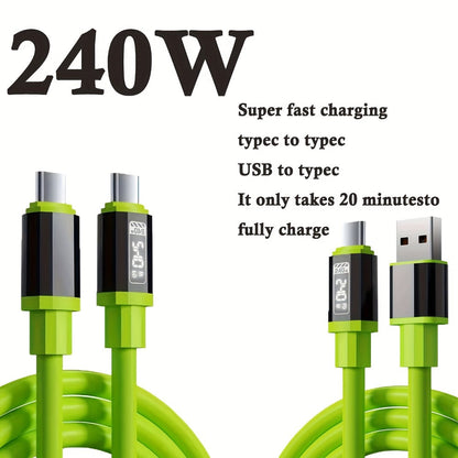 2-Pack USB-C to USB-C Super Fast Charging Cable with Data Transfer, Matcha Green for an Everyday Personal Care Routine