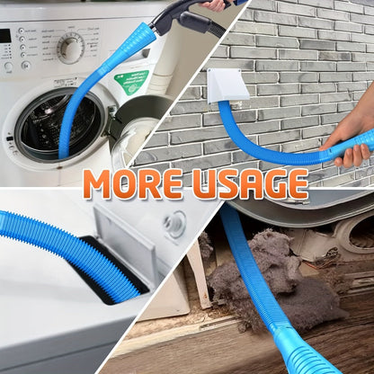 Dryer Vent Cleaner Kit 2pcs Vacuum Hose Attachment Replacement Parts Lint Trap Brush Flexible for Entryways, Bedrooms and Living Spaces