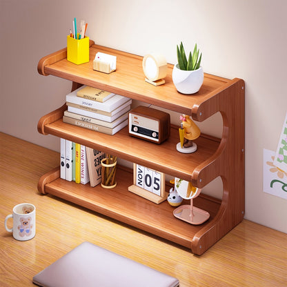 Shoe Rack Wood-Grain Freestanding Organizer with 3-Tier, 5-Tier or 6-Tier Brown Height Options