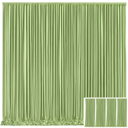 Blackout Backdrop Curtain 4 Pack 5x10 Ft - Heavyweight Nonwoven, Wrinkle-Resistant for Entryways, Bedrooms and Living Spaces