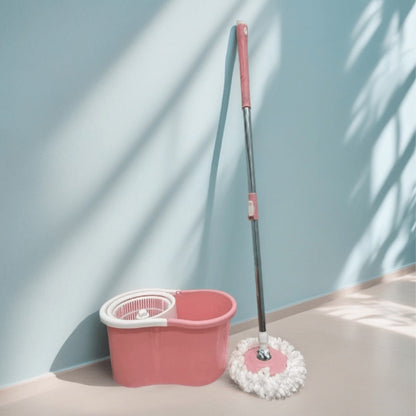Spin Mop and Bucket with Wringer Set for Entryways, Bedrooms and Living Spaces, with the Listed Configuration