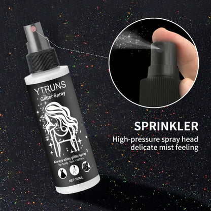 Body Shimmer Spray for Women – Star-Shaped Glitter Sparkle Mist 100ml Hydrating Formula for Body Hair & Clothes