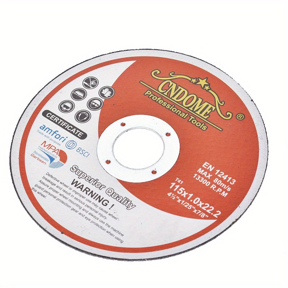 Cut-Off Wheels 100-Pack 4-1/2 Inch Aluminum Oxide Cutting Discs - 0.040" Thin Kerf, 7/8" Arbor, 13300 RPM for Angle Grinder