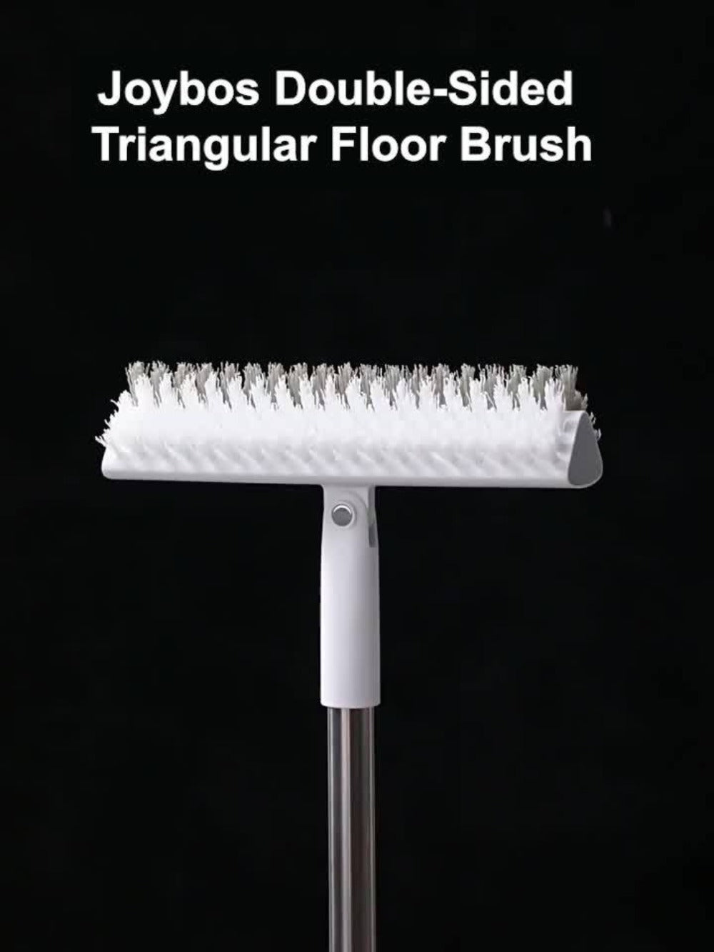 Pool Cleaning Brush with 52.4-Inch Sectional Handle, 9.1-Inch Double-Sided Bristle Head and Corner Edge Profile