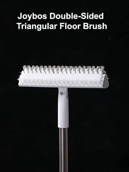 Pool Cleaning Brush with 52.4-Inch Sectional Handle, 9.1-Inch Double-Sided Bristle Head and Corner Edge Profile