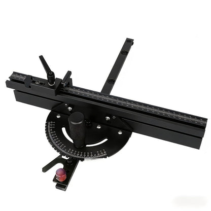 400mm Woodworking Angle Gauge with Adjustable Fence & Guide Rail – Precision Miter Measuring Tool Compatible with 30mm & 45mm T-Track