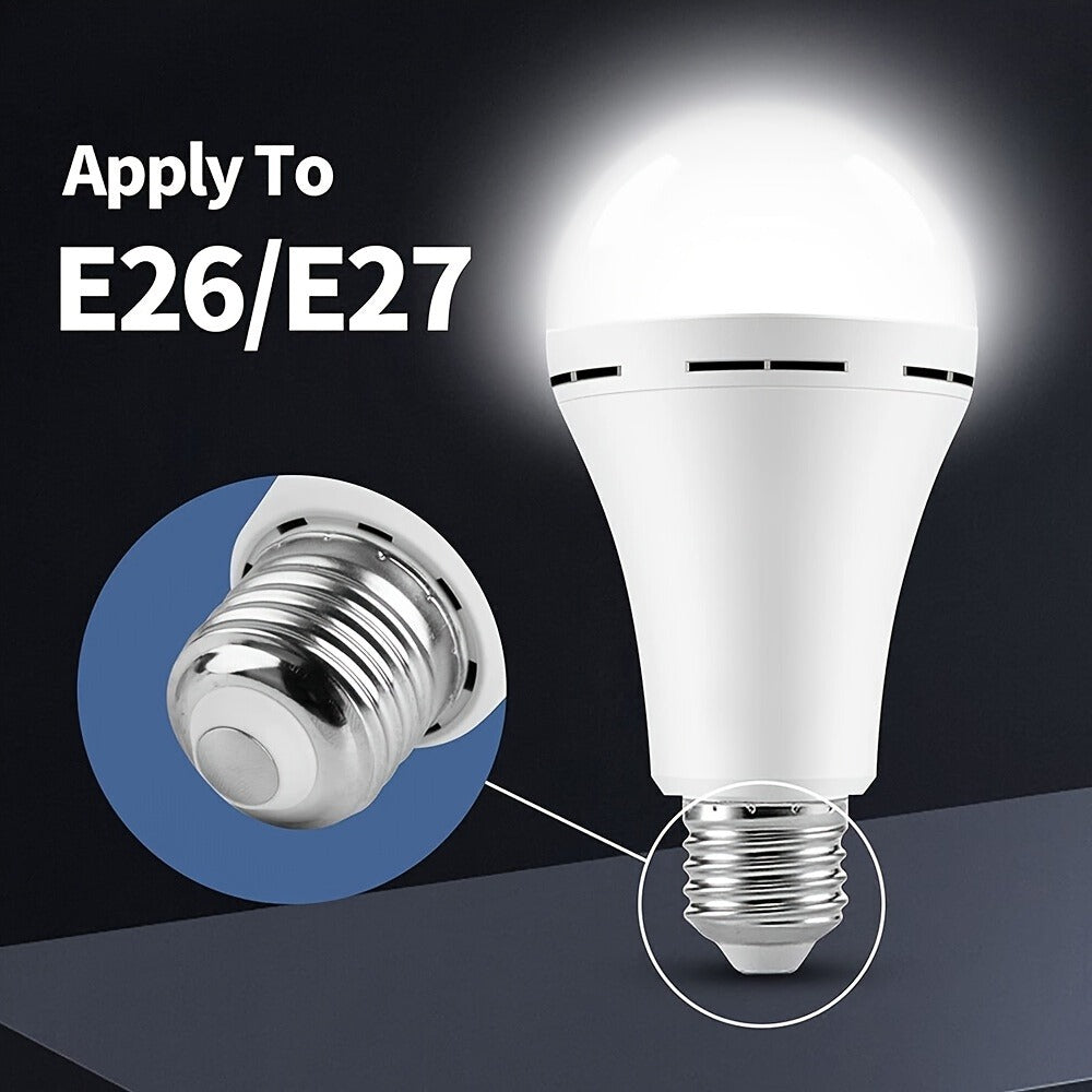 Emergency Light Bulb for Power Outages, Self-Charging Battery Backup LED Bulb 1200mAh 60 Watt Equivalent