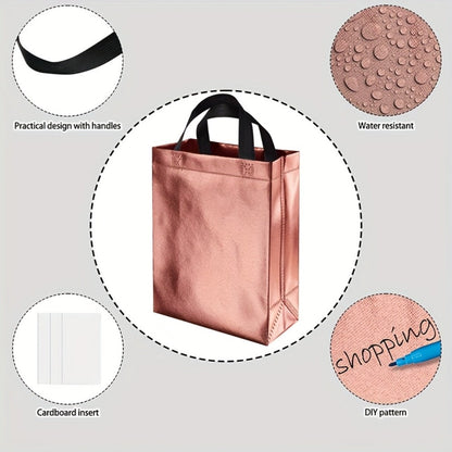 Gift Bags Bulk 100pcs Medium 10.2x12.6x3.9 Inch with Handles - 10 Colors Reusable Paper Gift Bags for Party Favors
