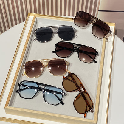 Oversized Round Novelty Glasses 12 Pack Multicolor Tortoiseshell – Double Frame Full Rim Plastic Eyewear Bulk Set for Party Prom Photo Shoot