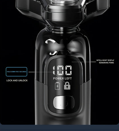 Rotary Shaver for Men 3-in-1 Cordless Rechargeable Electric Razor - Floating Head Wet Dry Shaver