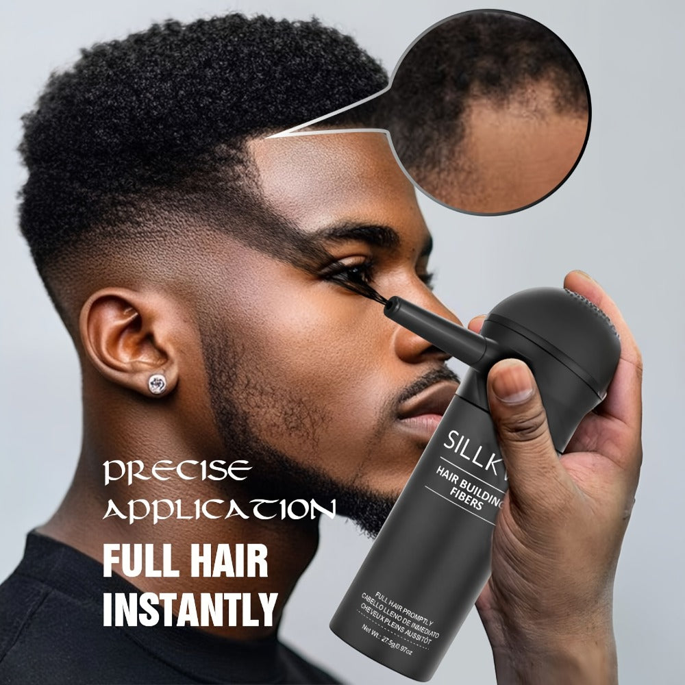 Hair Fibers Spray Applicator Kit Instant Thickness for Thinning Hair & Bald Spots SILLKVA for Makeup, Travel and Everyday Vanity Use