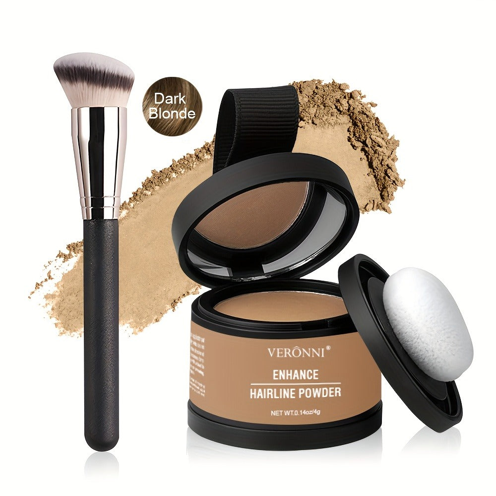 Hairline Shadow Powder Kit with Brush – Waterproof Hairline Concealer & Hair Root Touch Up Powder | Instant Fuller-Looking Hairline | 6