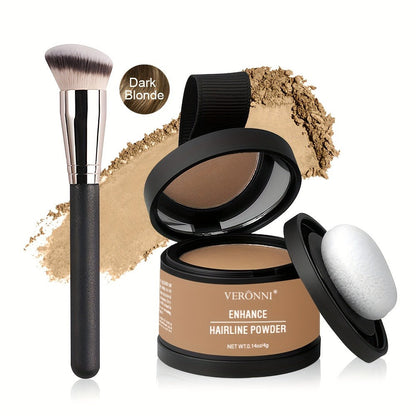 Hairline Shadow Powder Kit with Brush – Waterproof Hairline Concealer & Hair Root Touch Up Powder | Instant Fuller-Looking Hairline | 6