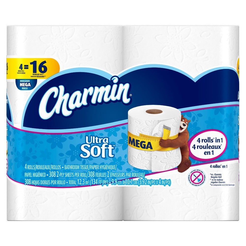 Charmin Ultra Toilet Paper Mega Roll - 2-Ply 200 Sheets per Roll, & Strong Bath Tissue, Available in Mega
