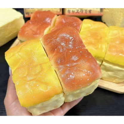 Squishy Bread Slow Rising Stress Toy, Skin-Touch Simulated Bread Fidget Squeeze Toy Desk Decor Anxiety Gift for Kids Adults