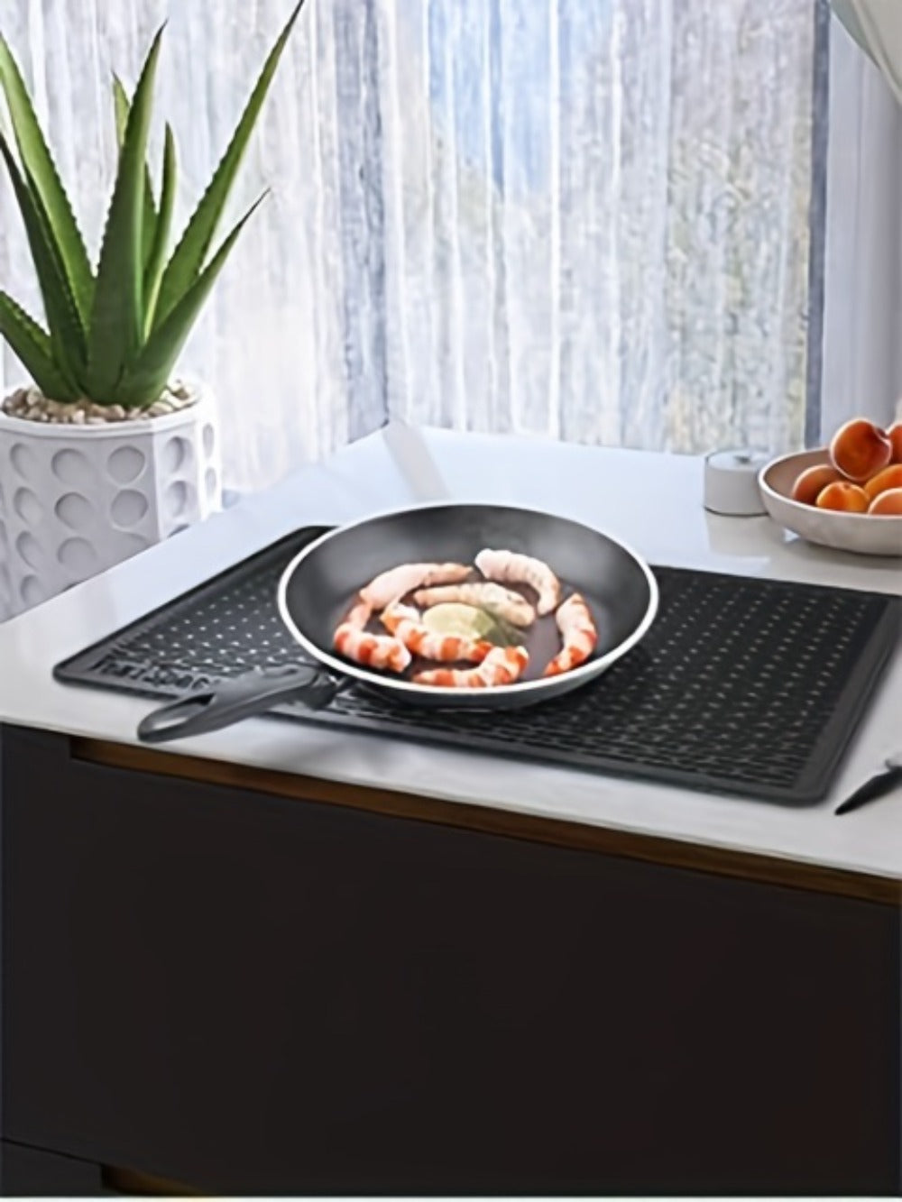 Silicone Stove Top Cover Mat 28"x20" – Heat Resistant Electric Stove Protector for Ceramic Glass Cooktop, Non-Slip Scratch Guard