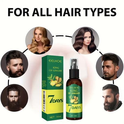 Ginger & Biotin Hair Growth Gift Set 2-Pack - Ginger Scalp Oil + Biotin Strengthening Serum for Home, Travel and Salon Hair Styling