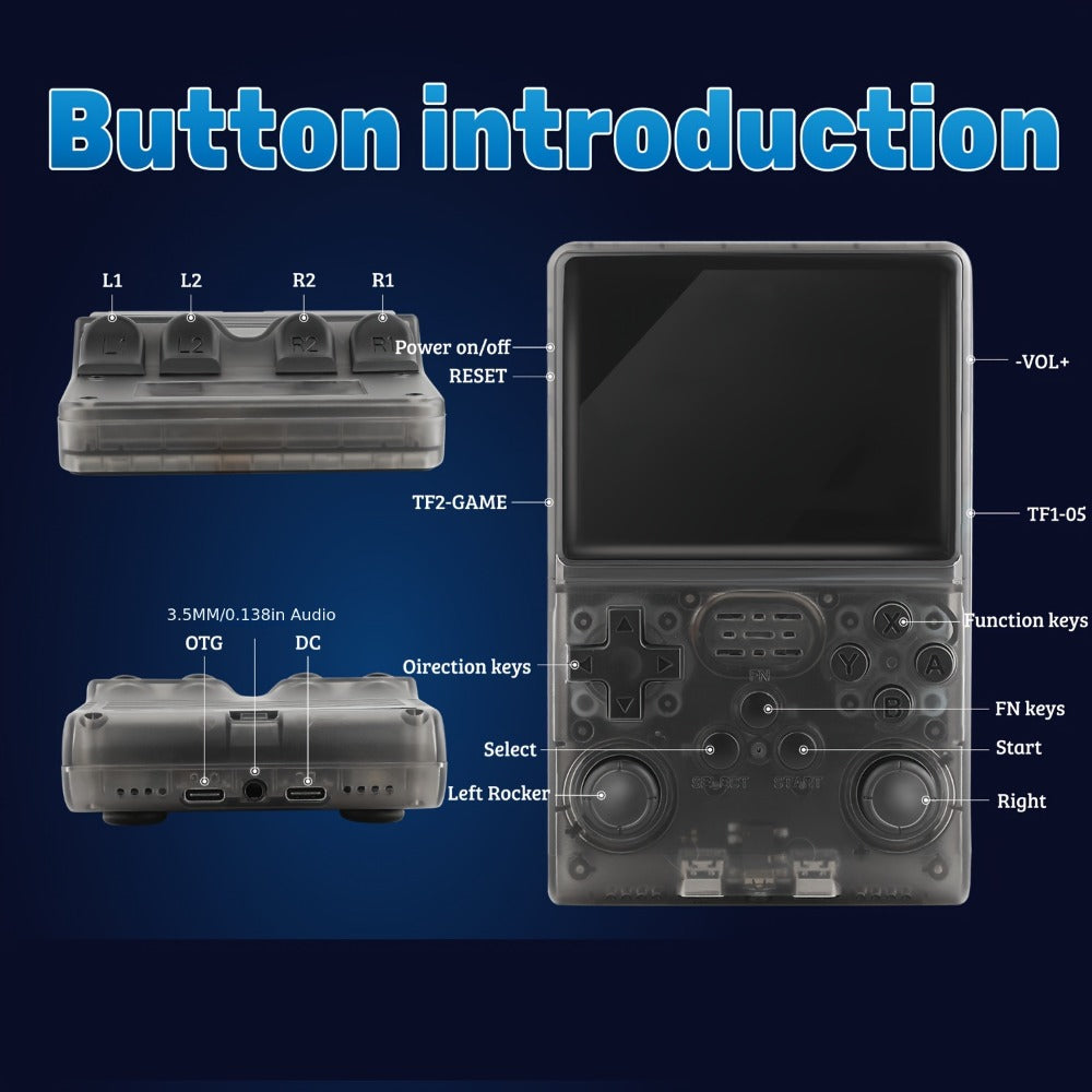 R40S PRO Handheld Retro Game Console 256GB, 3.5 Inch IPS Screen Portable Emulator with Linux System