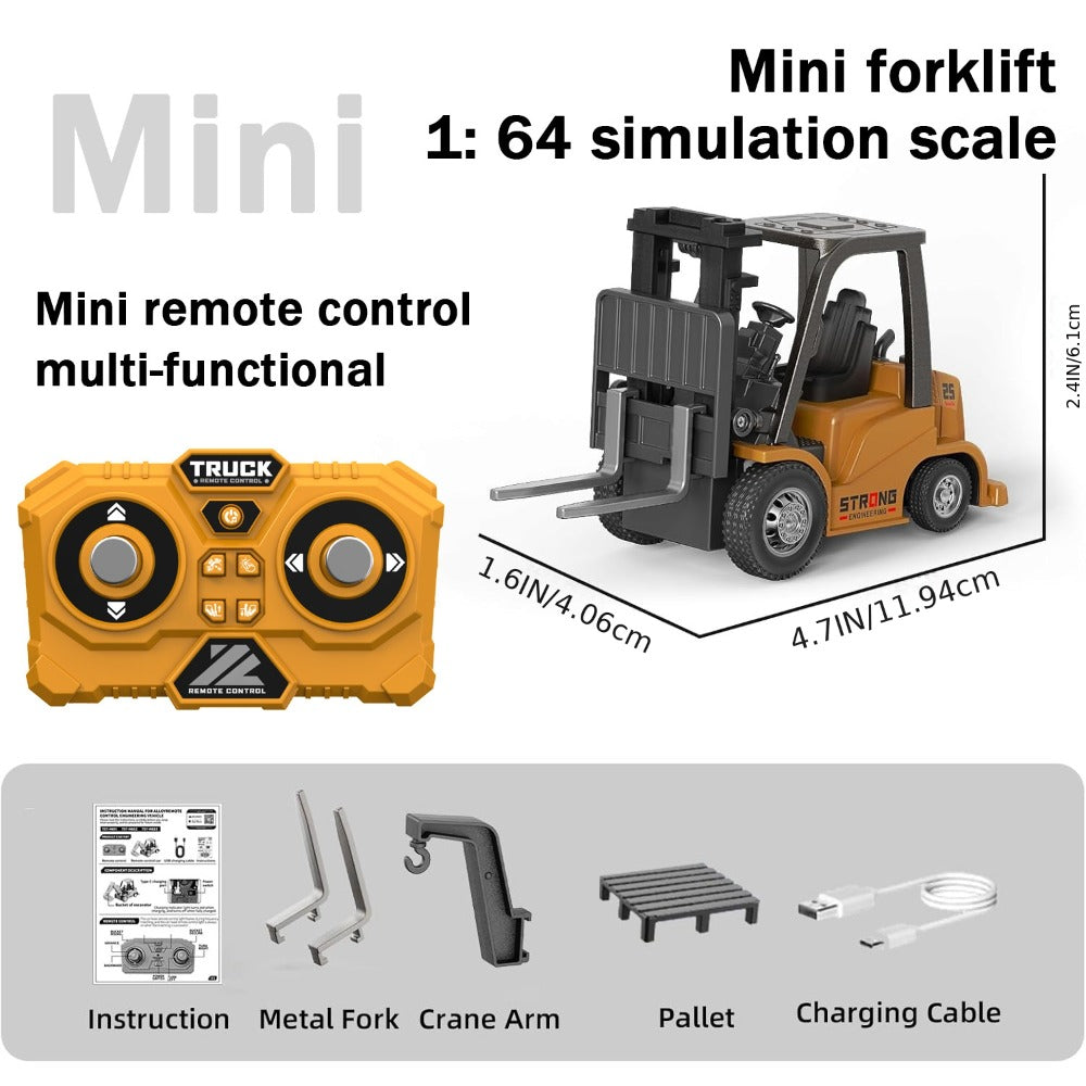 RC Construction Vehicle Toy 2.4GHz Remote Control Excavator Bulldozer Loader with Alloy Metal Cover Lights & Sound Effects
