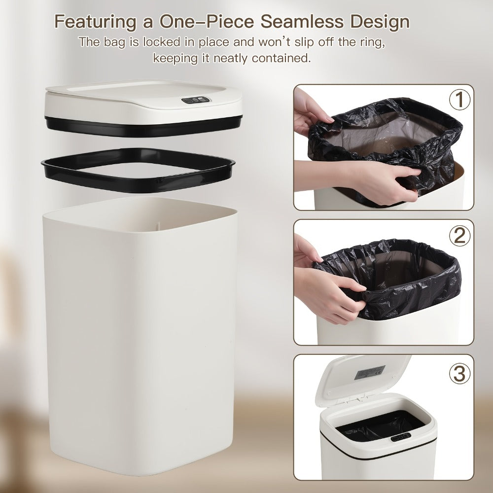 Motion Sensor Trash Can Touchless, Smart Hands-Free Trash Bin with Sealing Lid & Odor-Blocking Technology