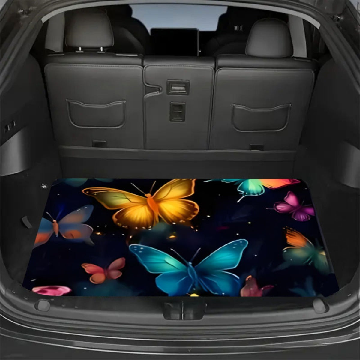 Car Trunk Mat Cargo Liner – Waterproof Non-Slip Trunk Floor Mat with Pattern Designs to Protect Vehicle Interior from Dirt