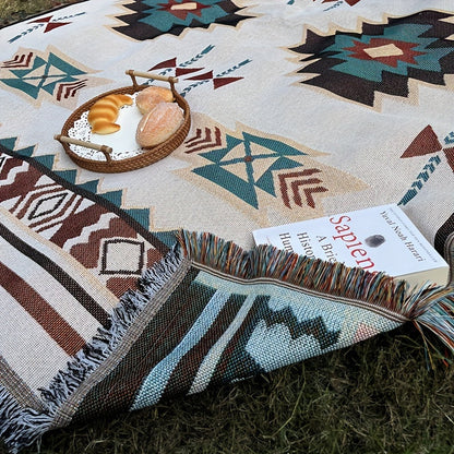 Picnic Blanket Bohemian | Camping Mat Tablecloth Sofa Blanket Indoor Outdoor Universal Carpet