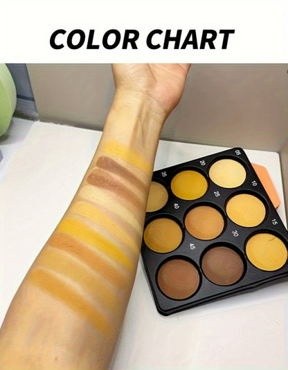 9 Color Contour Palette Matte Waterproof Full Coverage Concealer Eyeshadow Foundation Primer Oil Control 3D Face Sculpting Natural Makeup