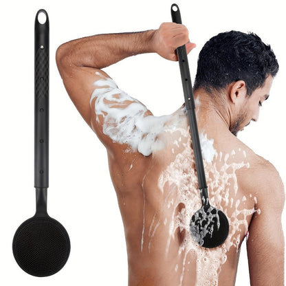 Long Handle Bath Brush Extendable 40-60cm Back Scrubber Dual-Sided Exfoliating Body Brush, for Bath Time, Home Spa and Personal Care