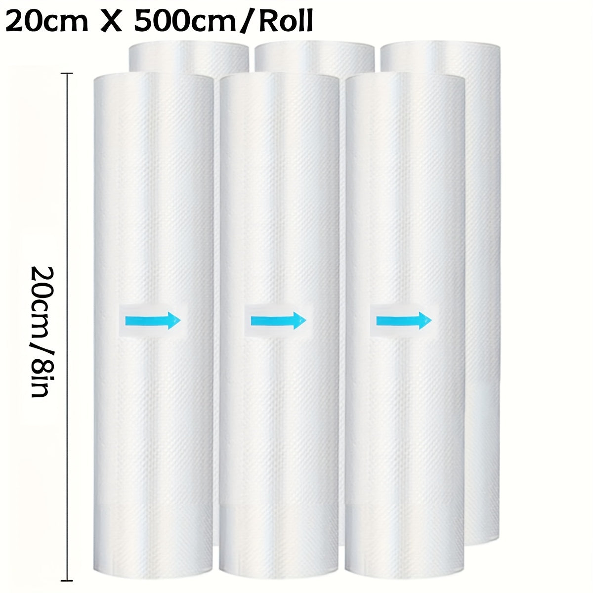 Vacuum Sealer Bags Rolls Diamond Textured Food Saver Bags for Vacuum Sealer Machine for Home Cooking, Dining and Outdoor Meals