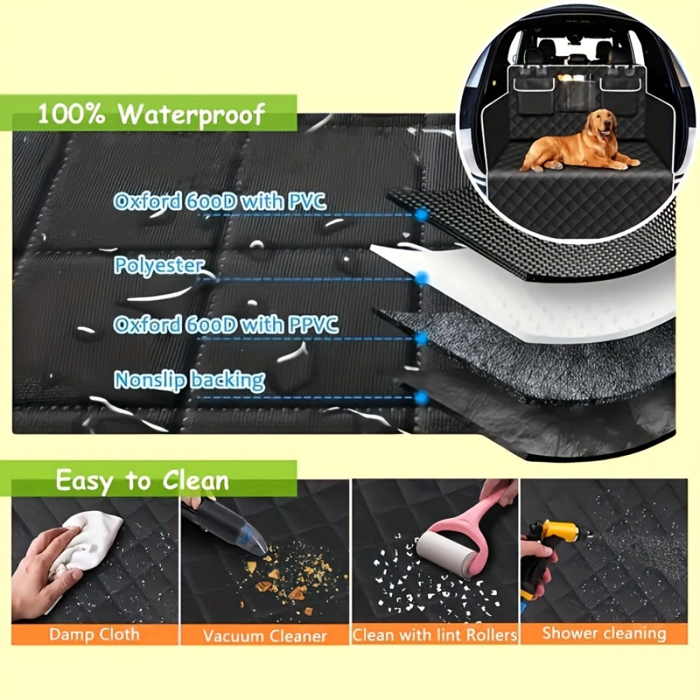 Car Trunk Mat with Storage Bag, Anti-Slip Pet Cargo Pad & Vehicle Trunk Protection Liner, Waterproof Non-Slip Bottom