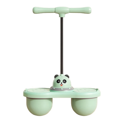 Kids Cartoon Panda Jumping Ball with Handle, Double Bouncy Ball Balance Training Toy, 24.6" Size