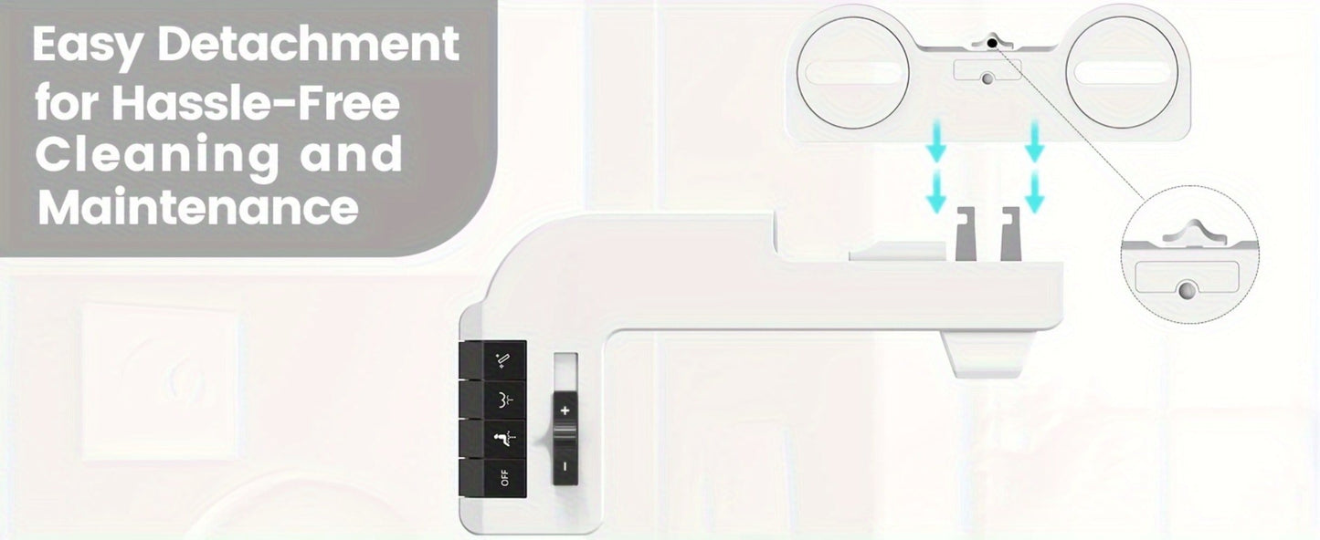 Bidet Attachment for Toilet – Dual Retractable Nozzle Non-Electric Self-Cleaning Fresh Water Bidet Sprayer