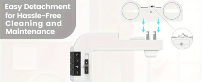 Bidet Attachment for Toilet – Dual Retractable Nozzle Non-Electric Self-Cleaning Fresh Water Bidet Sprayer