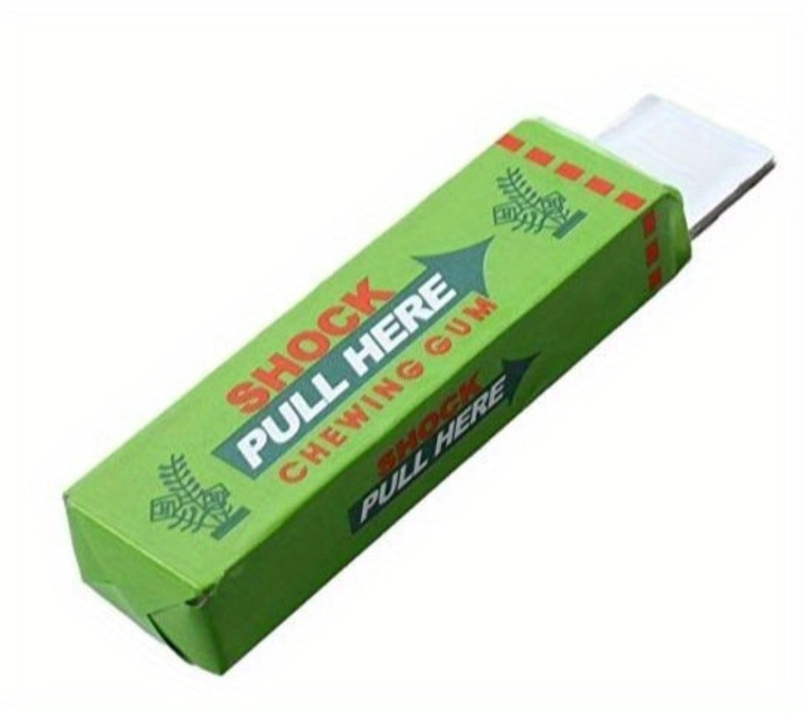 Shocking Gum Prank Toy 4 Pack, Realistic Vibrating Fake Chewing Gum Electric Shock Joke Candy, Funny Gag Gift for Kids Teens & Adults