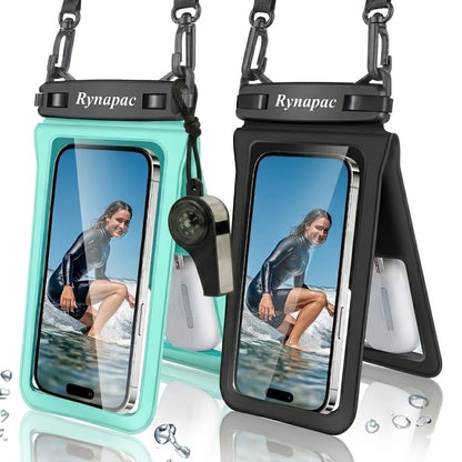 RYNAPC 2-Pack Phone Pouch with Lanyard IPX8 Dry Bag for iPhone 16 15 14 Pro Max 6.7 Inch for Camping, Travel and Outdoor Use