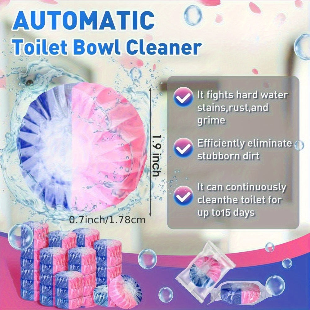 Pink or Blue Mesh-Wrapped Toilet Bowl Cleaner Tablets in 20-, 36- or 60-Piece Checkout Pack Options