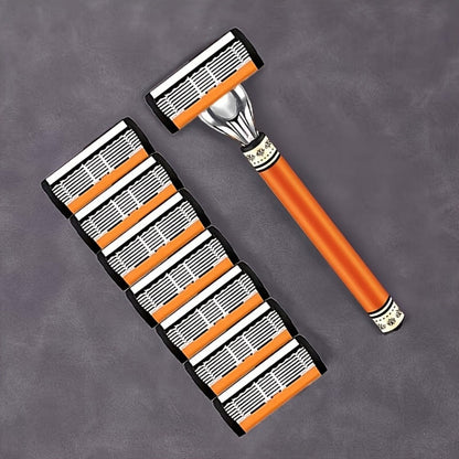 Double Edge Safety Razor Set for Men with 2 Handles & Stainless Steel Replacement Blades – Barber-Quality Close Shave Manual Shaving Kit