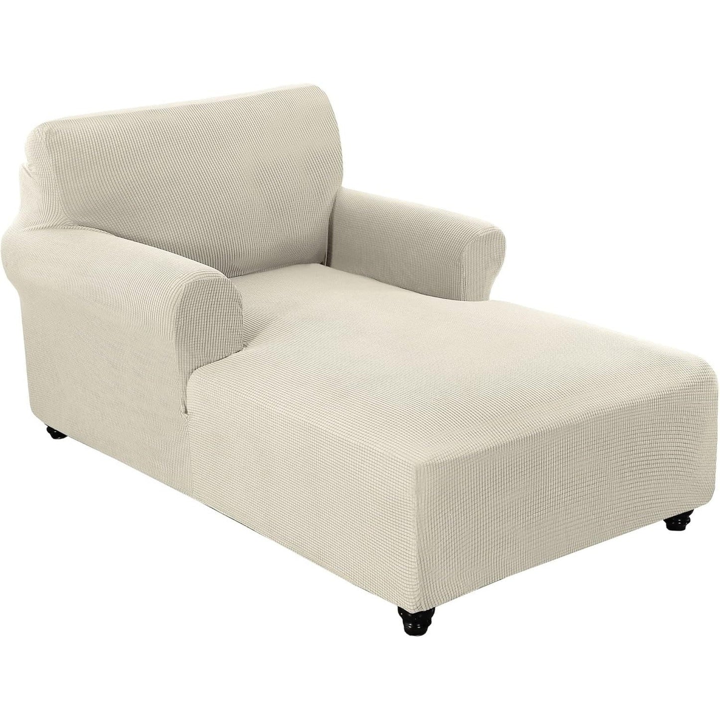 Chaise Lounge Cover Stretch Slipcover Jacquard Fabric Chair Sofa Protector for Living Room Bedroom Multi-Color