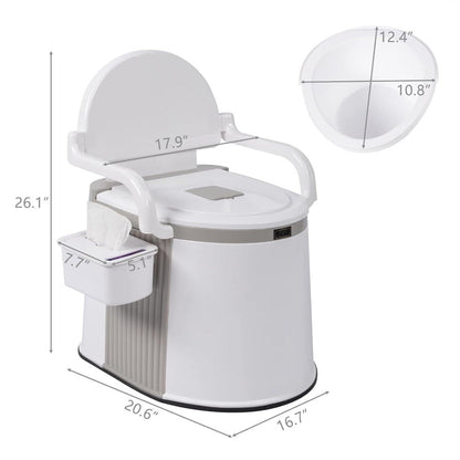 Portable Toilet for RV Camping – Lightweight Porta Potty, 330 LB Capacity, Detachable Inner Bucket, Doubles as Chair, for Boat, Van