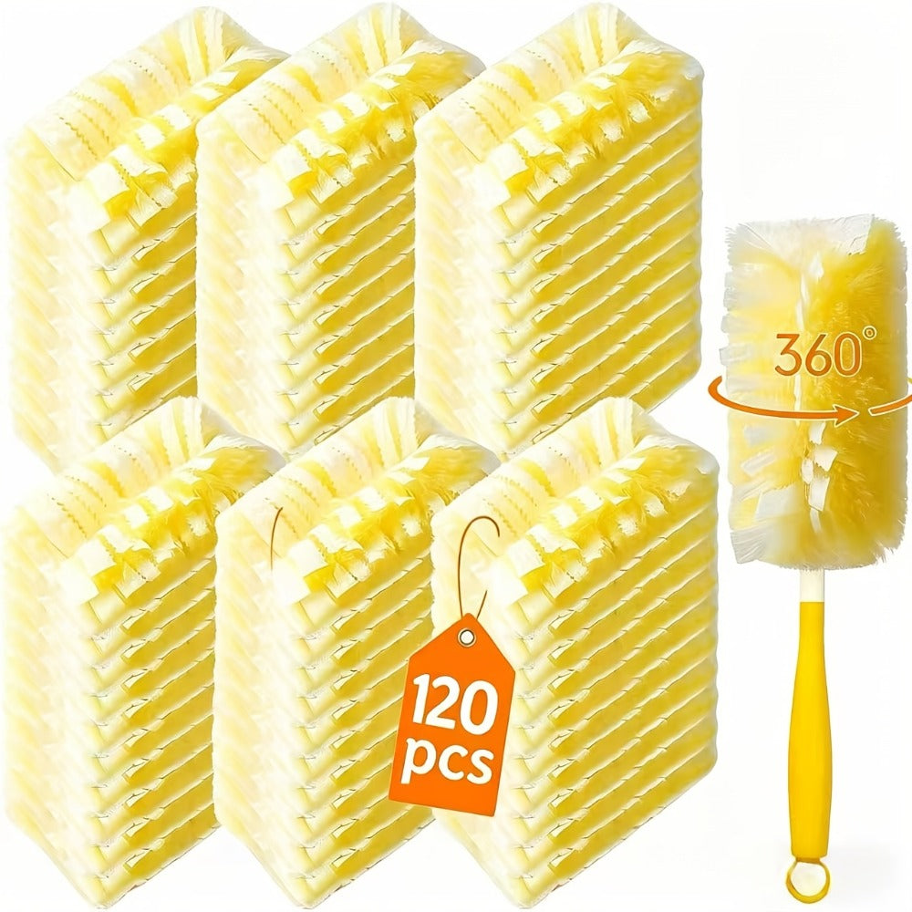 Duster Refills 360 Degree Electrostatic Microfiber Disposable Dusting Refills with Handle for Entryways, Bedrooms and Living Spaces