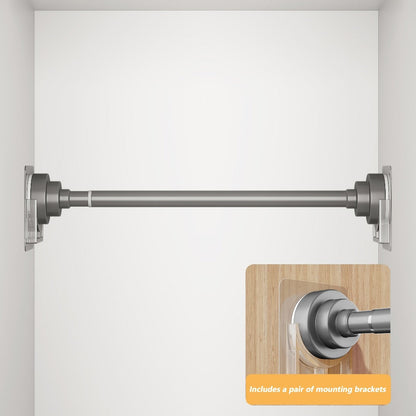Tension Rod Stainless Steel No Drill – Adjustable Curtain Rod for Wardrobe Bathroom Bedroom, Clothes Drying Rod, Multiple Sizes & Colors