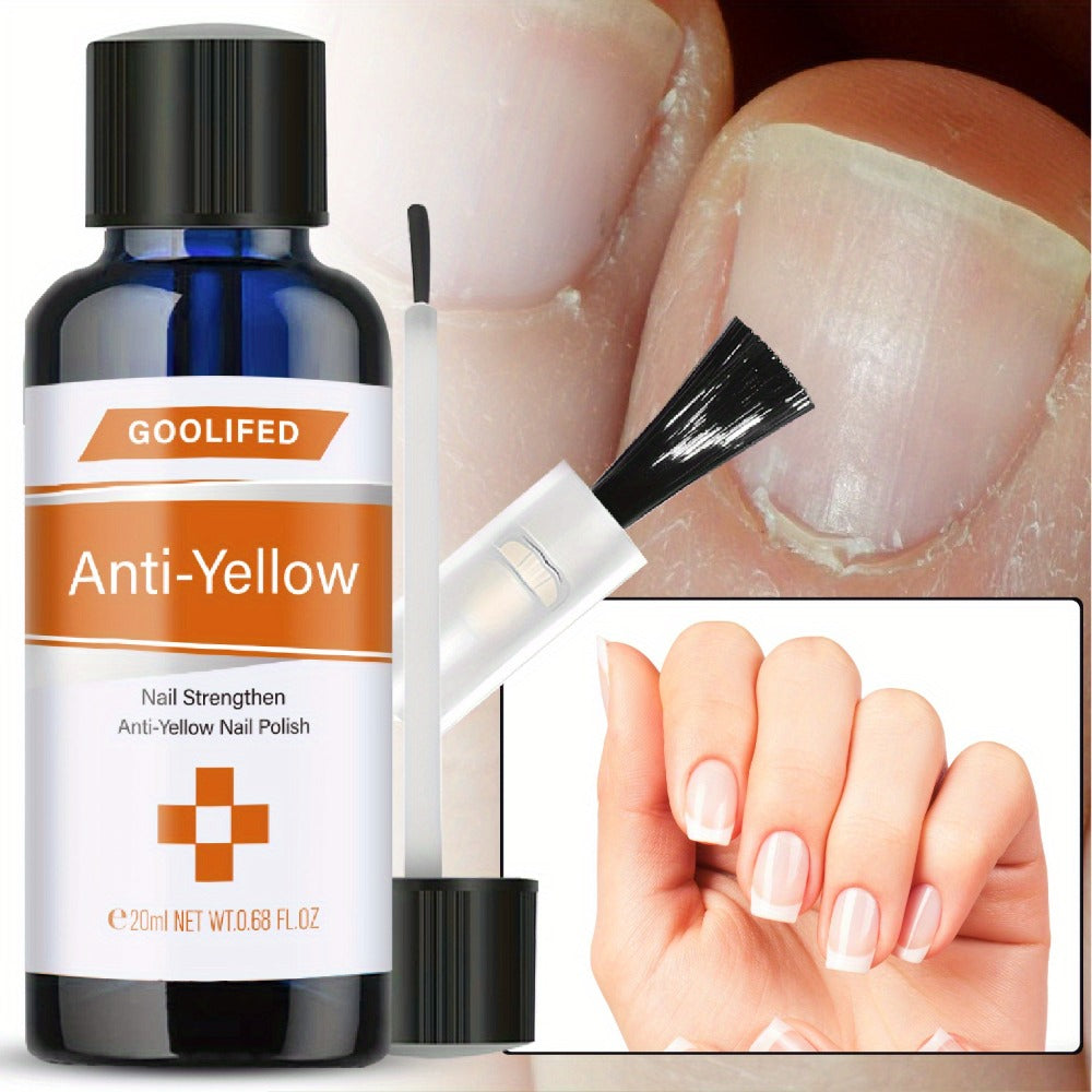 Nail Strengthener Liquid, Anti-Yellowing Formula, Softens & Moisturizes Nails & Cuticles, Restores Smooth