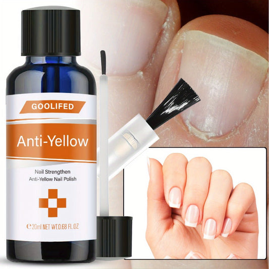 Nail Strengthener Liquid, Anti-Yellowing Formula, Softens & Moisturizes Nails & Cuticles, Restores Smooth