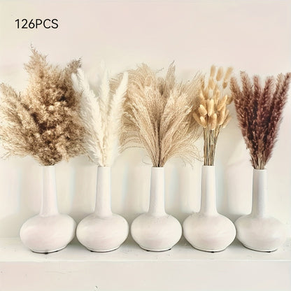 Neutral Pampas Grass and Reed Bouquet in 126 or 400-Piece Options with Trim-to-Length Stems